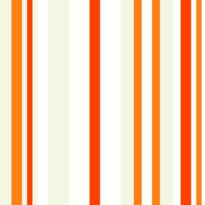 Stripes in Shades of Orange and Cream (Large)