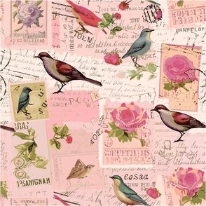 Vintage Postcards - Pink