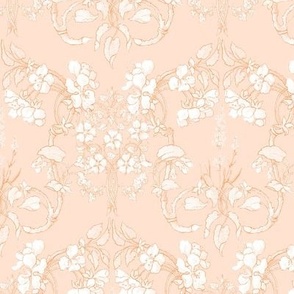 12" Victorian Entwined Floral in Blush Pink by Audrey Jeanne