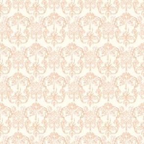 4" Victorian Entwined Floral in Ivory and Blush Pink by Audrey Jeanne