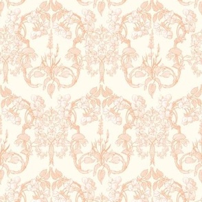 8" Victorian Entwined Floral in Ivory and Blush Pink by Audrey Jeanne