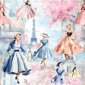 Mon Cherie - Miss Dior in Paris - Pink - Wallpaper 