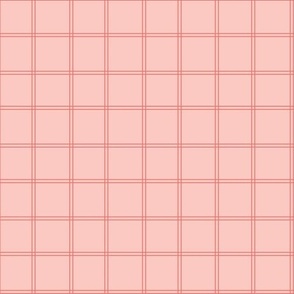 Open Check in Salmon Pink 10x10