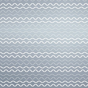 waves - blue grey gradient with white