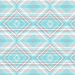 Blue Plaid Diamond Geometric 