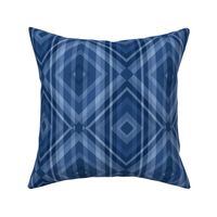 Navy blue plaid diamond geometric 