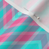 Pink Blue Plaid Diamond Geometric 