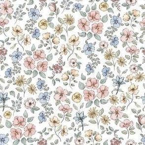 Sweetness Blooms - Colourful Spring Flowers in a Liberty Style