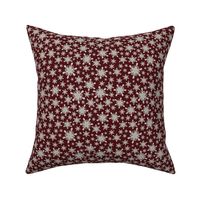 Vintage Snowflake Charm Burgundy 6x6