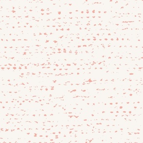 Salmon Pink Handwoven Texture on Creamy Beige