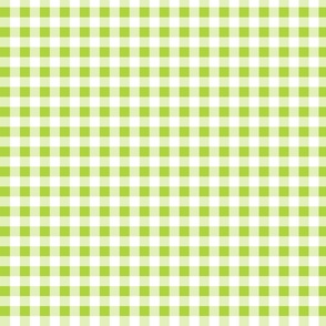 gingham lime green and white | small