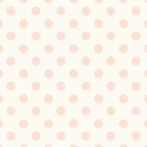 Fal in love pink on cream polka dots 1x1