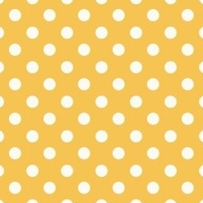 Fall in love cream and yellow polka dots 1x1