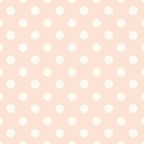 Fall in love pink and cream polka dot 1x1