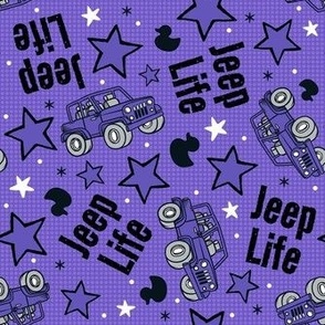 Large Scale Jeep Life 4x4 Adventure Off Road Vehicles in Purple