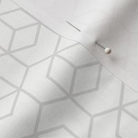 Hexagon trellis - pale grey on white