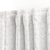 Hexagon trellis - pale grey on white