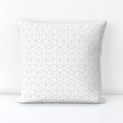 Hexagon trellis - pale grey on white