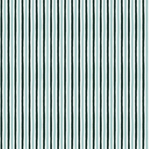 Dark Green And Turquoise Blue Hand Drawn Vertical Stripes Small