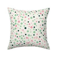 Dots in pink and green