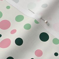 Dots in pink and green