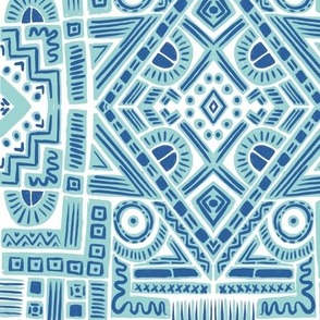 Blue & Aqua Geometric