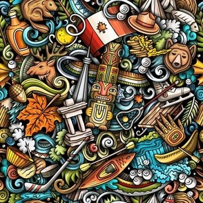 CANADA Doodle 3. "Around The World" Series
