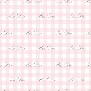 Miss Dior- Pink Gingham Wallpaper 