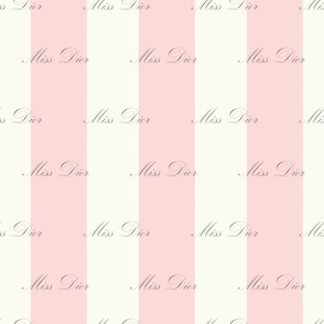 Miss Dior - Pink/Cream Stripes Wallpaper 