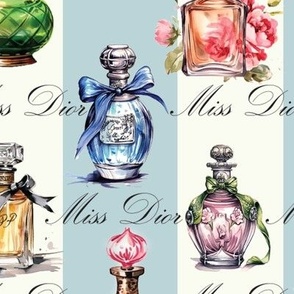Bijoux Parfum de Paris – Miss Dior-French Blue-Cream Wallpaper 