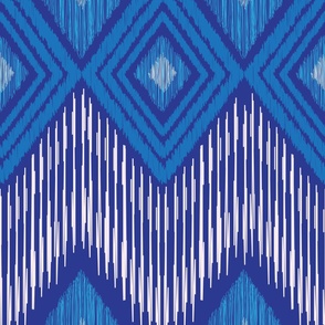 (Large)IKAT diamond with lines