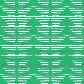 Modern Geo Trees Defined by White Stripes on Mint Green