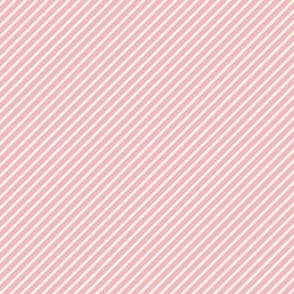 XXS - Diagonal Stripes Peachy Pink White