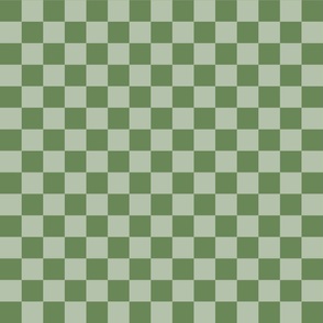 Checkerboard in Green and Beige