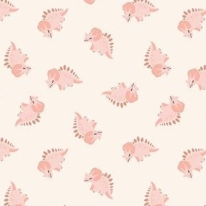 Micro Cute Pink Triceratops Dinosaurs