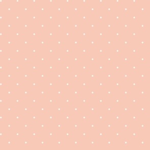 Polka Dots in Peach and Cream