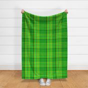 Lemony Green Plaid Twill