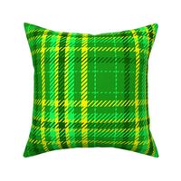 Lemony Green Plaid Twill