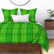 Lemony Green Plaid Twill