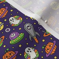 Halloween in Space on Purple (Small Scale)