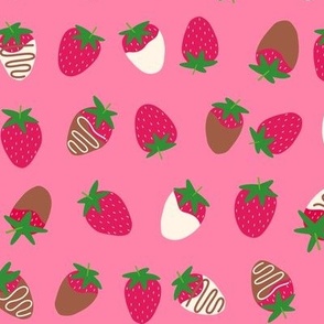 chocolate covered strawberries - pink