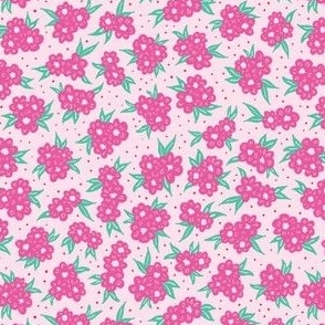 Light pink and mint ditsy floral