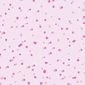 Pink and green tossed polka dots
