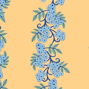 Jumbo Trailing Floral Wallpaper or Duvet on Amalfi Yellow