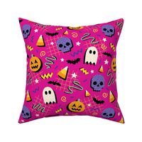 90s Halloween on Pink (Large Scale)