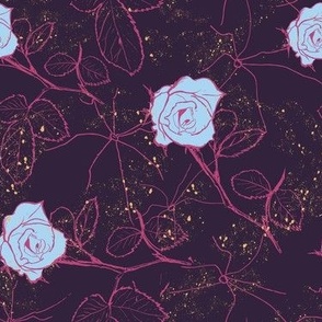 Enchanted Roses in Purple Air