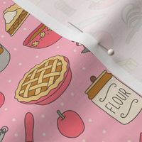 Baking Apple Pie on Pink (Small Scale)