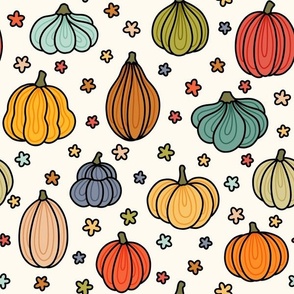 Gourds on Light Beige (Large Scale)