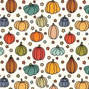 Gourds on Light Beige (Small Scale)