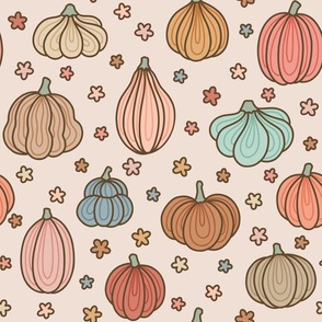 Gourds in Muted Colors (Large Scale)